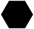 Label2X Muurhexagon Muurhexagon effen zwart