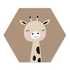 Label2X Muurhexagon kids Muurhexagon kids Scandinavian giraffe