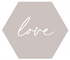 Label2X Muurhexagon Muurhexagon love stone