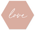 Label2X Muurhexagon Muurhexagon love zalm