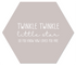 Label2X Muurhexagon Muurhexagon twinkle twinkel stone