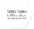 Label2X Muurhexagon Muurhexagon twinkle twinkel wit