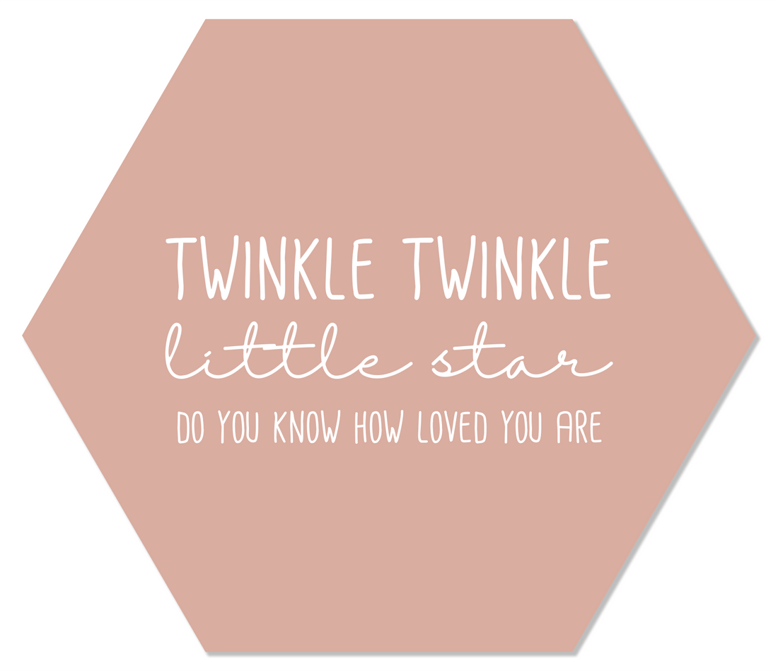 Label2X Muurhexagon Muurhexagon twinkle twinkel zalm