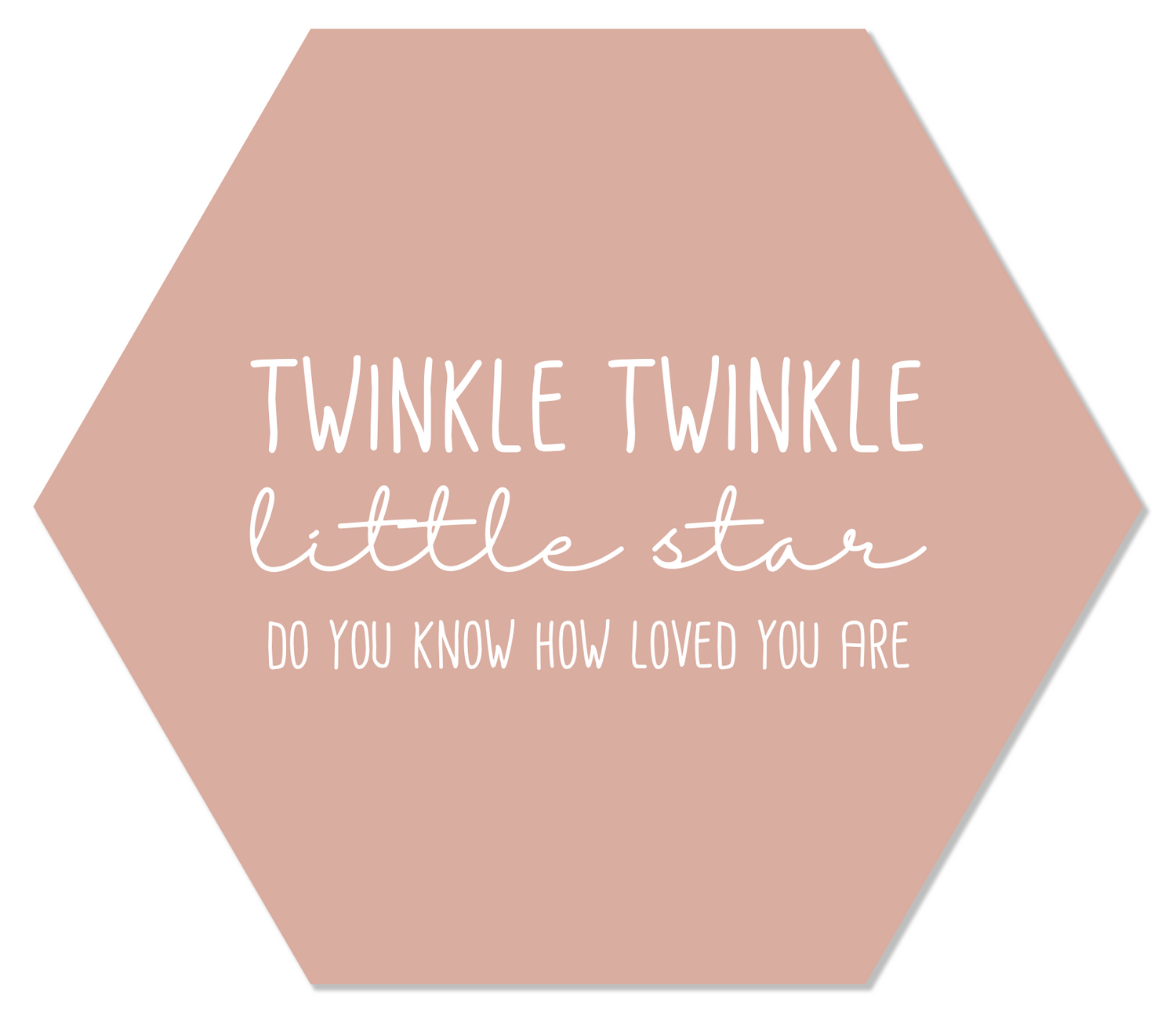 Label2X Muurhexagon Muurhexagon twinkle twinkel zalm