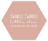 Label2X Muurhexagon Muurhexagon twinkle twinkel zalm