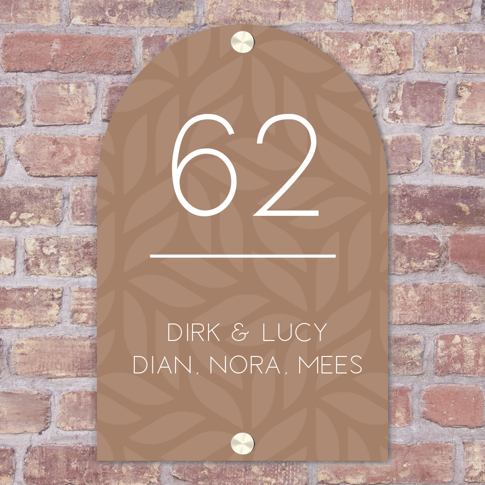 Label2X Naambordje arch Naambordje arch floral woonaccessoires homedecoratie