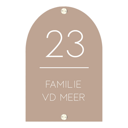 Label2X Naambordje arch Naambordje arch soft beige woonaccessoires homedecoratie