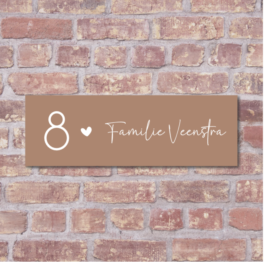 Label2X Naambordje rechthoek Naambordje mini rechthoek woonaccessoires homedecoratie