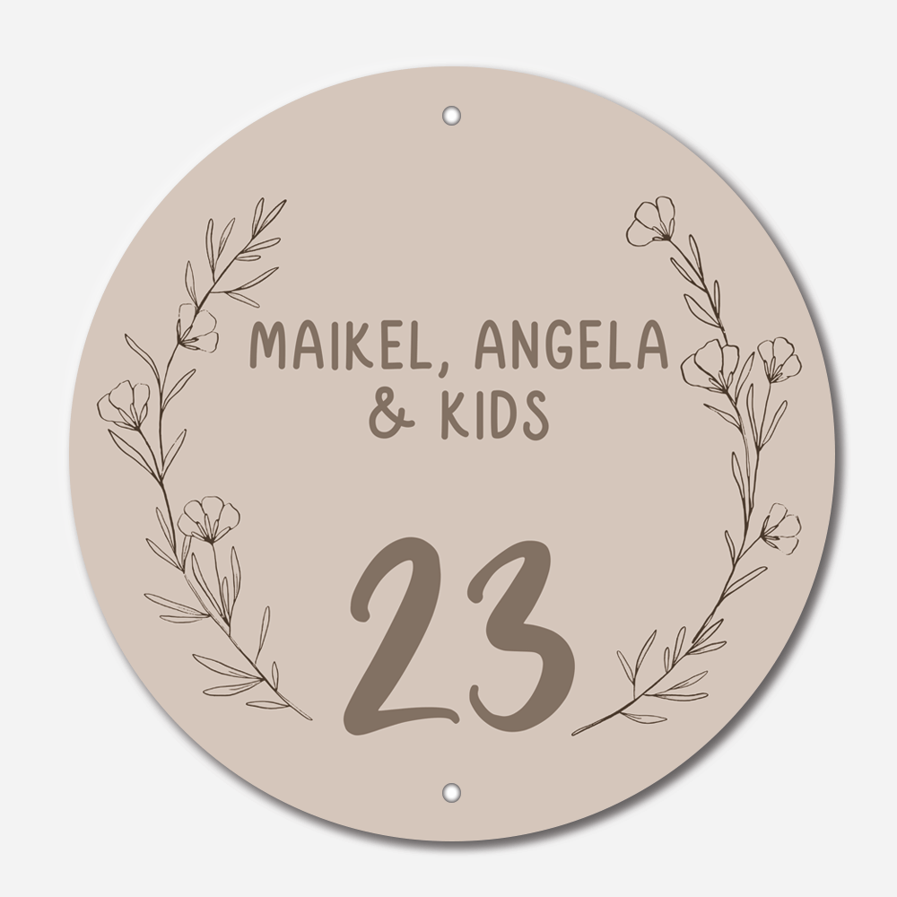 Label2X Naambordje rond Naambordje rond nature