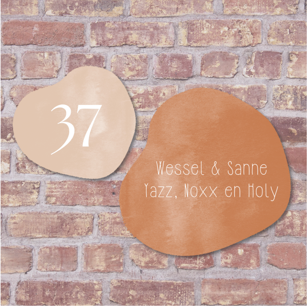 Label2X Naambordje organisch Naambordje twin woonaccessoires homedecoratie