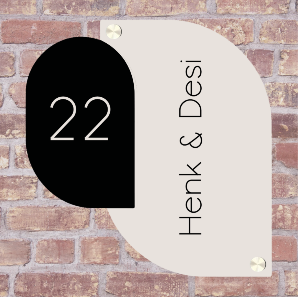 Label2X Naambordje scandi Naambordje voordeur luxe scandi japandi woonaccessoires homedecoratie