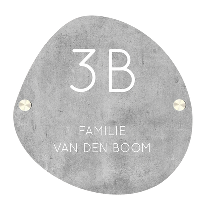 Label2X Naambordje organisch Naambordje voordeur organisch 2.0 betonlook woonaccessoires homedecoratie