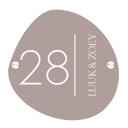 Label2X Naambordje organisch Naambordje voordeur organisch 2.0 minimalist soft brown woonaccessoires homedecoratie