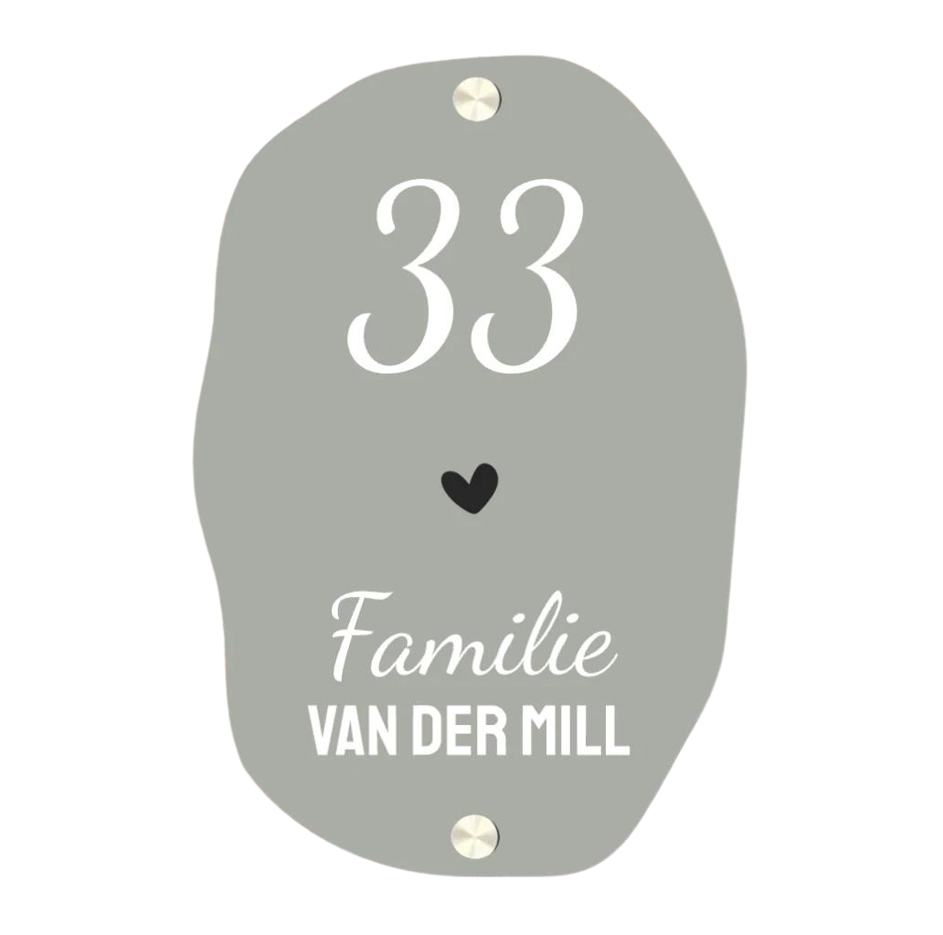 Label2X Naambordje organisch Naambordje voordeur organisch lang woonaccessoires homedecoratie