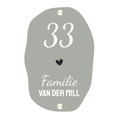 Label2X Naambordje organisch Naambordje voordeur organisch lang woonaccessoires homedecoratie