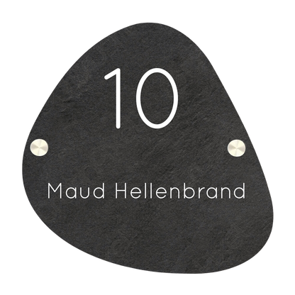 Label2X Naambordje organisch Naambordje voordeur organisch natuursteenlook woonaccessoires homedecoratie