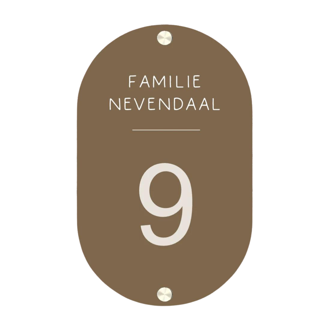 Label2X Naambordje ovaal Naambordje voordeur ovaal cookie woonaccessoires homedecoratie