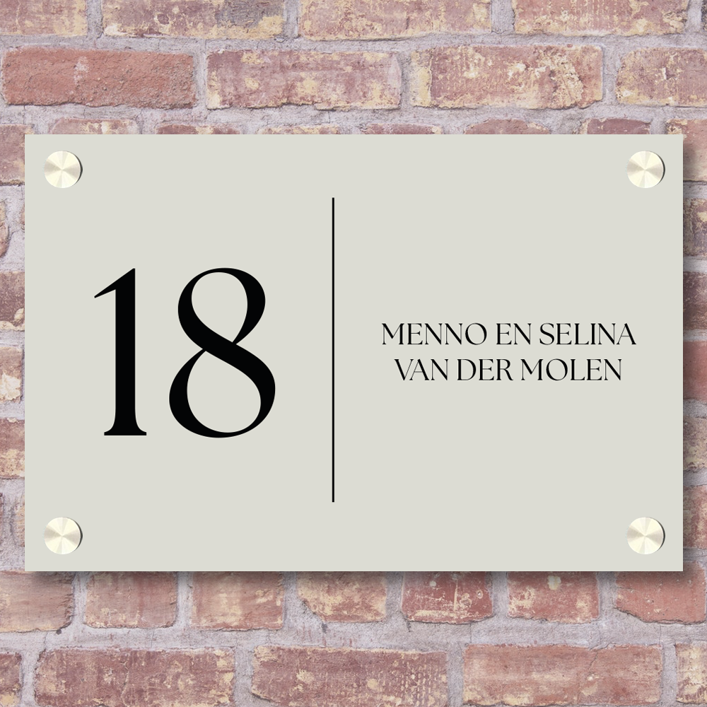 Label2X Naambordje rechthoek Naambordje voordeur pale rechthoek woonaccessoires homedecoratie