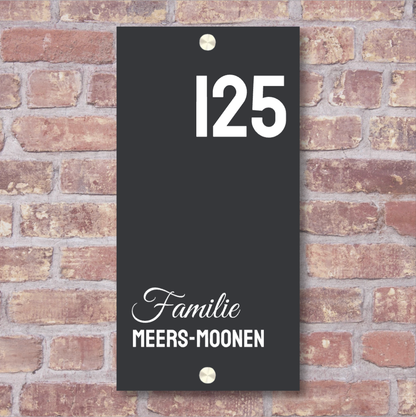 Label2X Naambordje rechthoek Naambordje voordeur rechthoek staand classy woonaccessoires homedecoratie