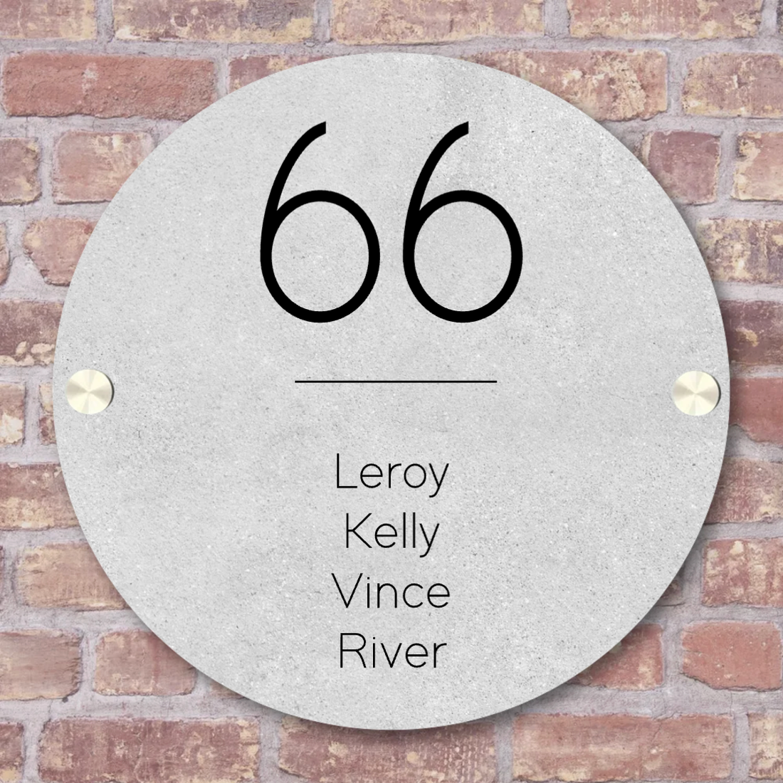 Label2X Naambordje rond Naambordje voordeur rond fijn beton woonaccessoires homedecoratie