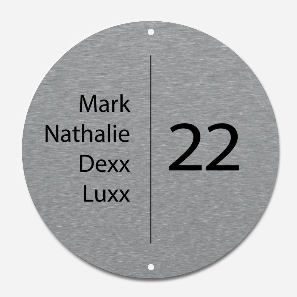 Label2X Naambordje rond Naambordje rond rvs lijn