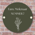 Label2X Naambordje rond Naambordje voordeur rond wildflower 2 woonaccessoires homedecoratie