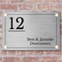 Label2X Naambordje rechthoek Naambordje voordeur rvs-look rechthoek frame woonaccessoires homedecoratie
