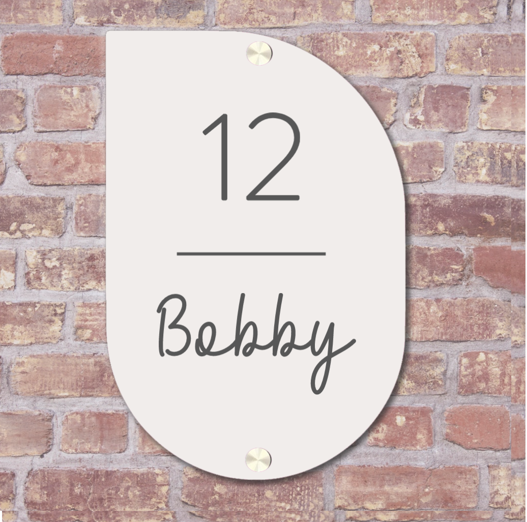 Naambordje voordeur scandi basic