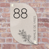 Label2X Naambordje scandi Naambordje voordeur scandi leaf bloem woonaccessoires homedecoratie