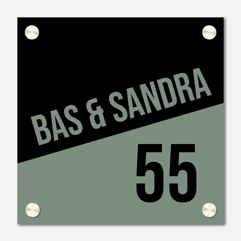 Label2X Naambordje vierkant Naambordje vierkant block mint