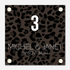 Label2X Naambordje vierkant Naambordje vierkant leopard