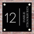 Label2X Naambordje vierkant Naambordje voordeur vierkant minimalist black woonaccessoires homedecoratie