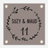 Label2X Naambordje vierkant Naambordje vierkant natural swirl