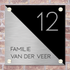 Label2X Naambordje vierkant Naambordje voordeur vierkant rvslook vlak woonaccessoires homedecoratie