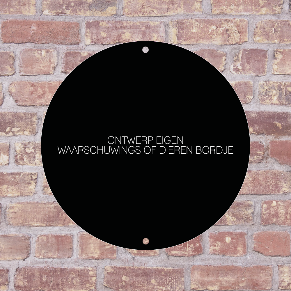 Label2X Ontwerp waarschuwings/dieren bordje woonaccessoires homedecoratie