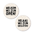 Label2X Alles voor je shop Open en gesloten deer dots woonaccessoires homedecoratie