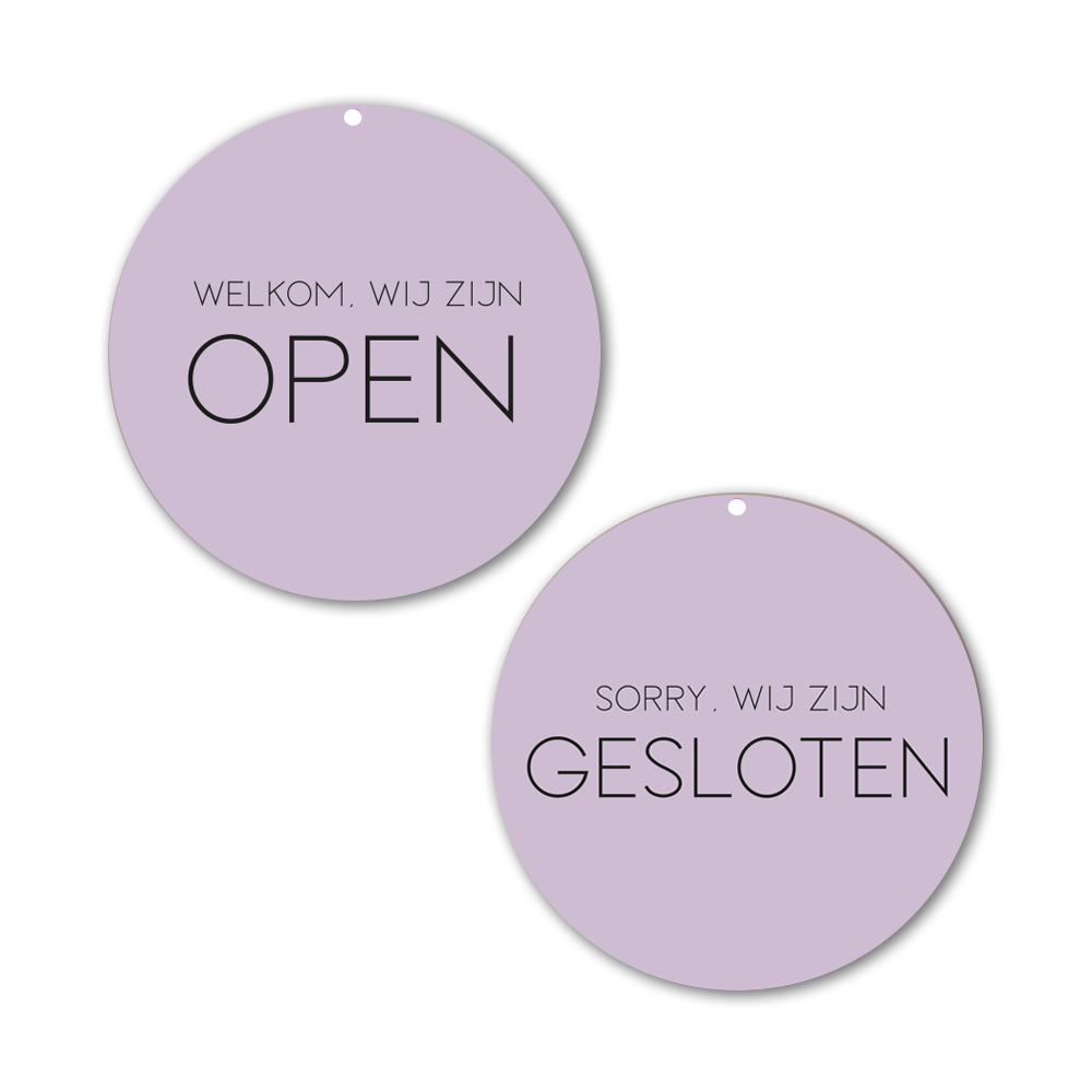 Label2X Open en gesloten Lila woonaccessoires homedecoratie