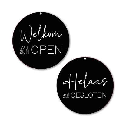 Label2X Alles voor je shop Open en gesloten zwart wit woonaccessoires homedecoratie