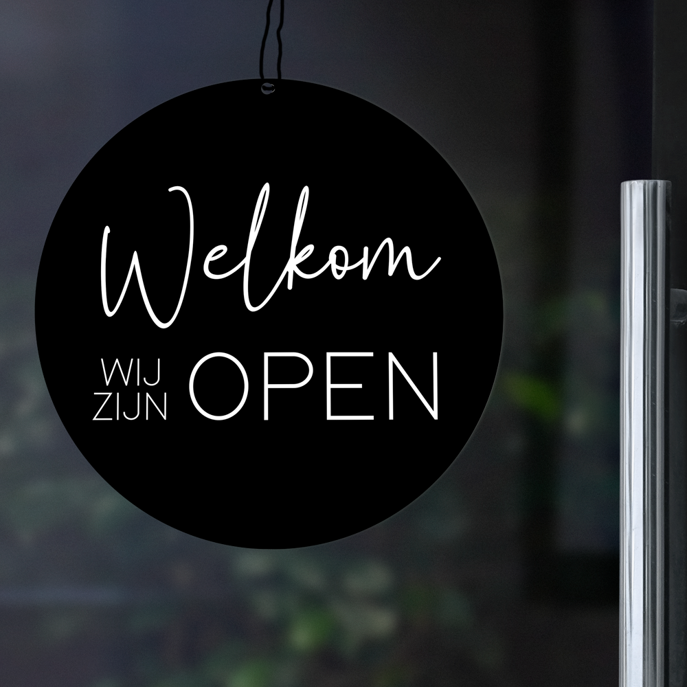 Label2X Alles voor je shop Open en gesloten zwart wit woonaccessoires homedecoratie