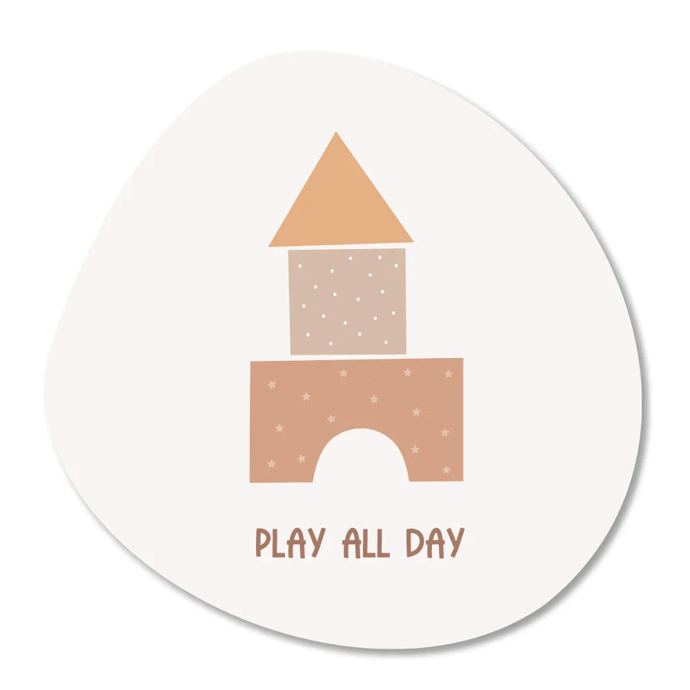 Label2X Muurvorm organisch Organische vorm play all day woonaccessoires homedecoratie