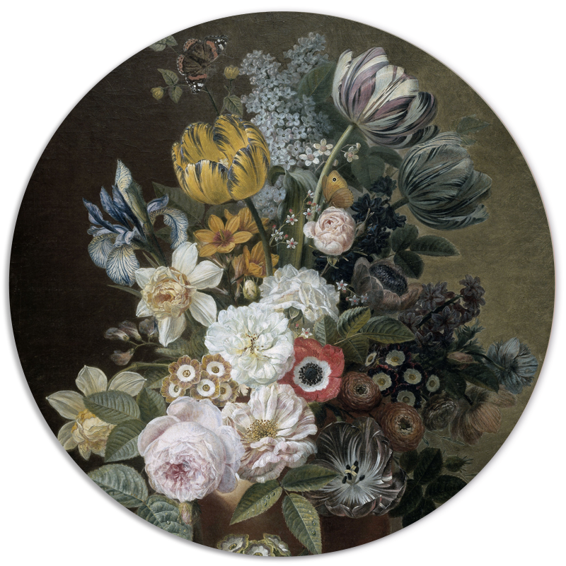 Label2X Stilleven met bloemen 20 cm beschadigd woonaccessoires homedecoratie