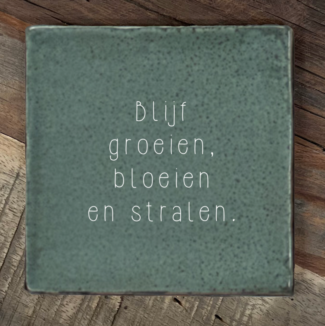 Label2X Tegeltje blijf groeien, bloeien en stralen woonaccessoires homedecoratie