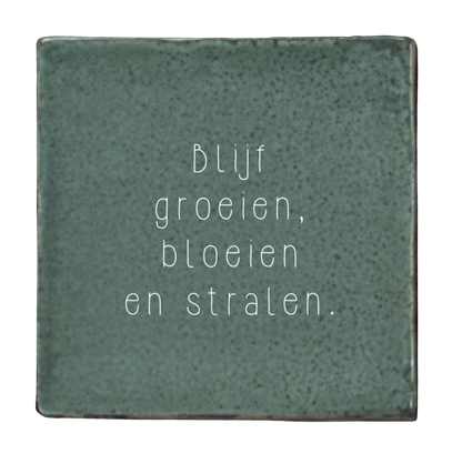 Label2X Tegeltje blijf groeien, bloeien en stralen woonaccessoires homedecoratie