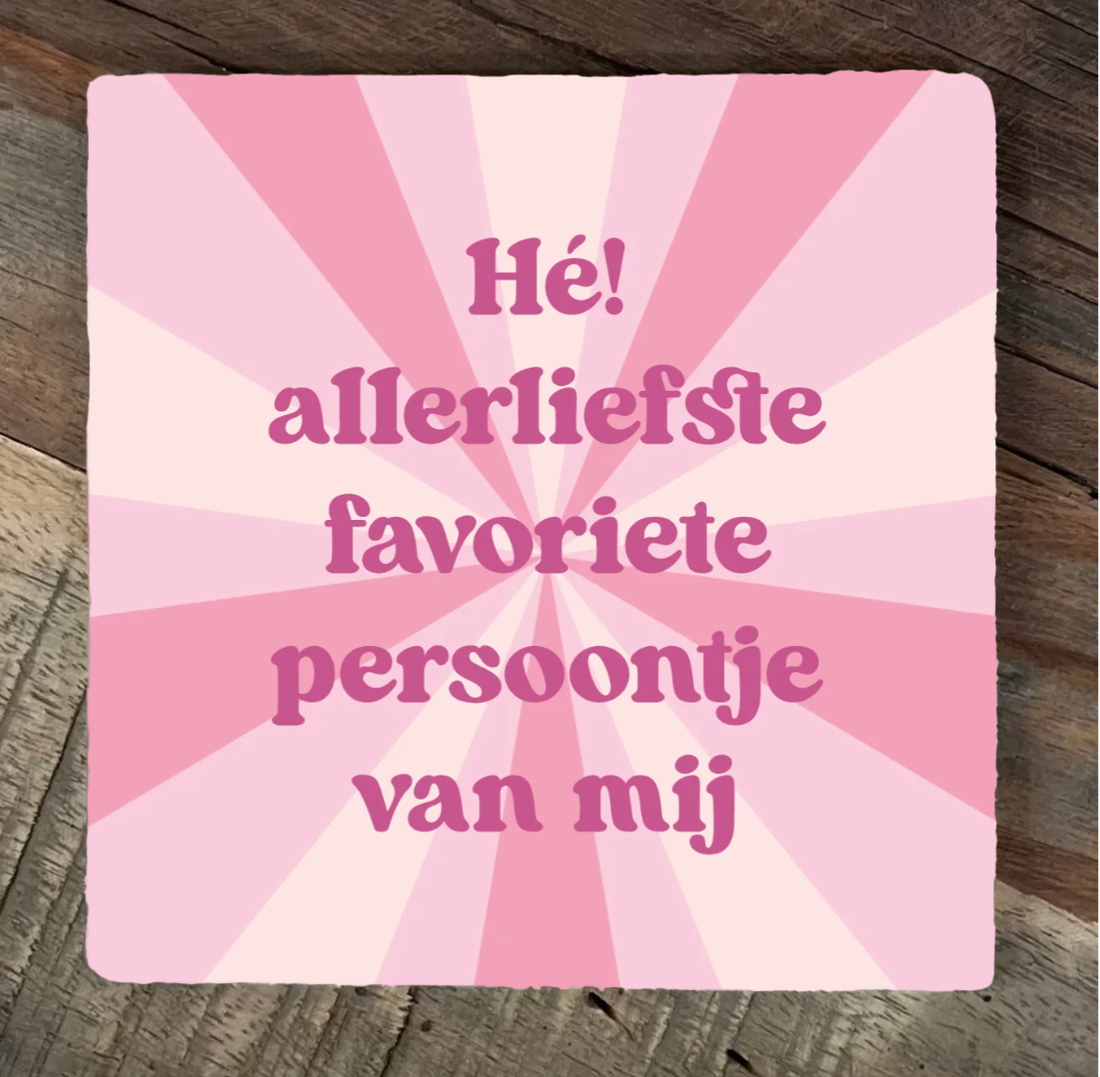 Label2X Tegeltje favoriete persoontje woonaccessoires homedecoratie