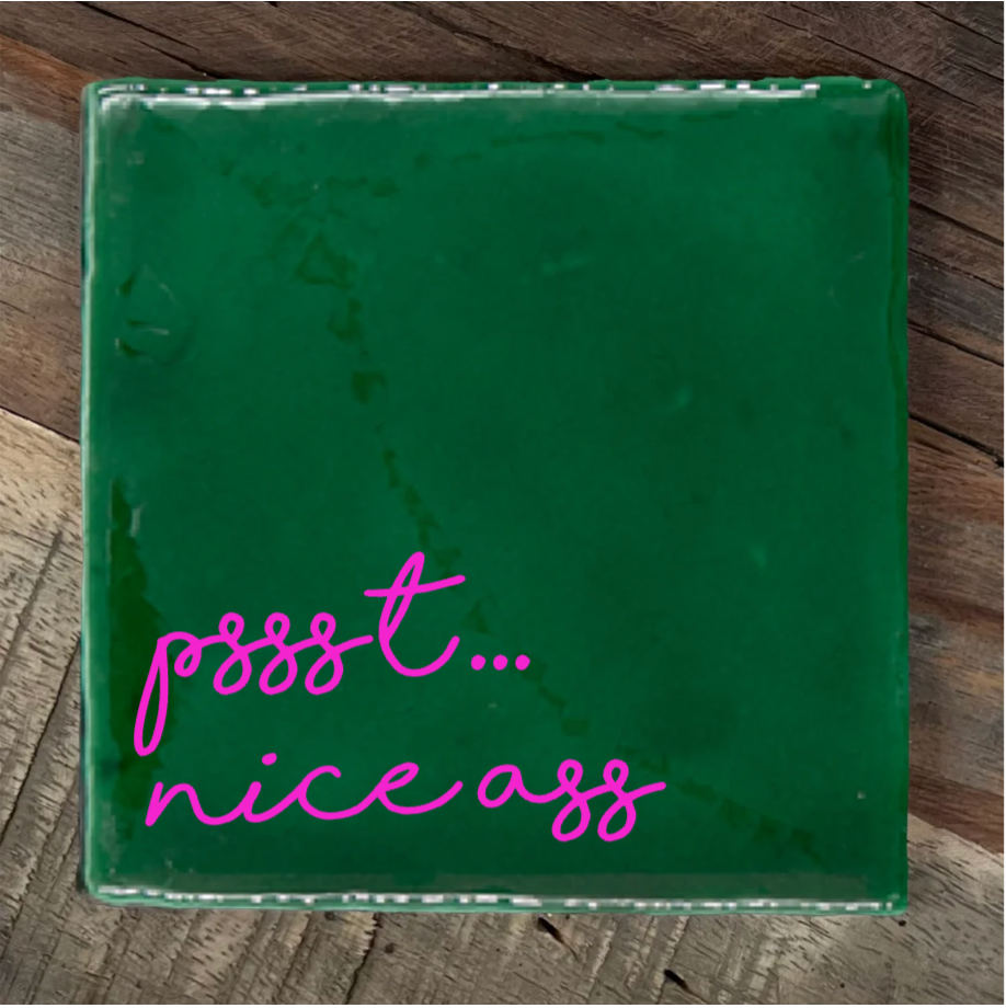 Label2X Tegeltje pssst nice ass woonaccessoires homedecoratie