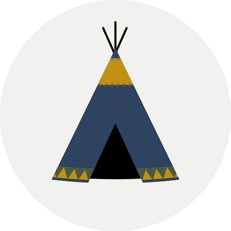 Label2X Tipi tent Forex 40 cm beschadigd woonaccessoires homedecoratie