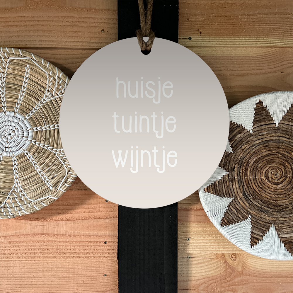 Label2X Tuincirkel Tuincirkel huisje tuintje wijntje woonaccessoires homedecoratie