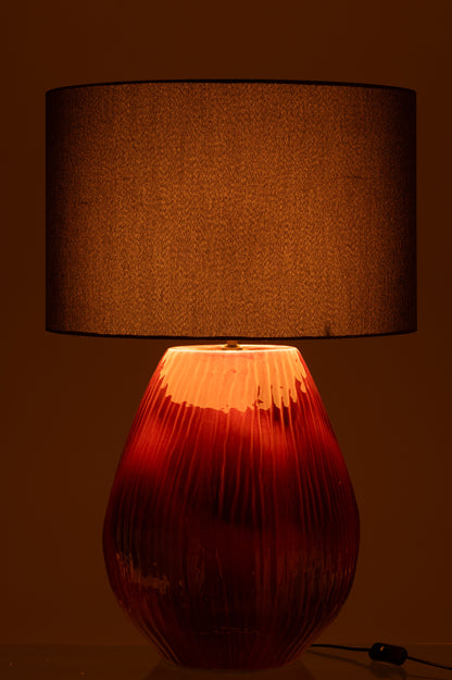 Lamp Akane Keramiek Rood Groot