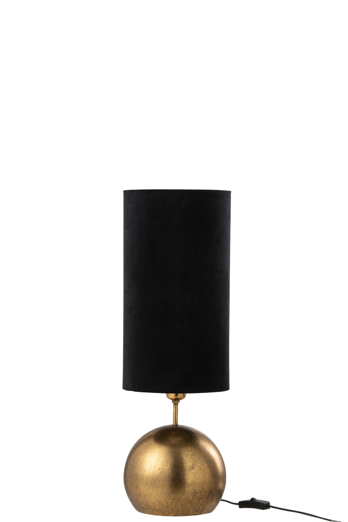 Lamp Bal IJzer/Fluweel Goud/Zwart