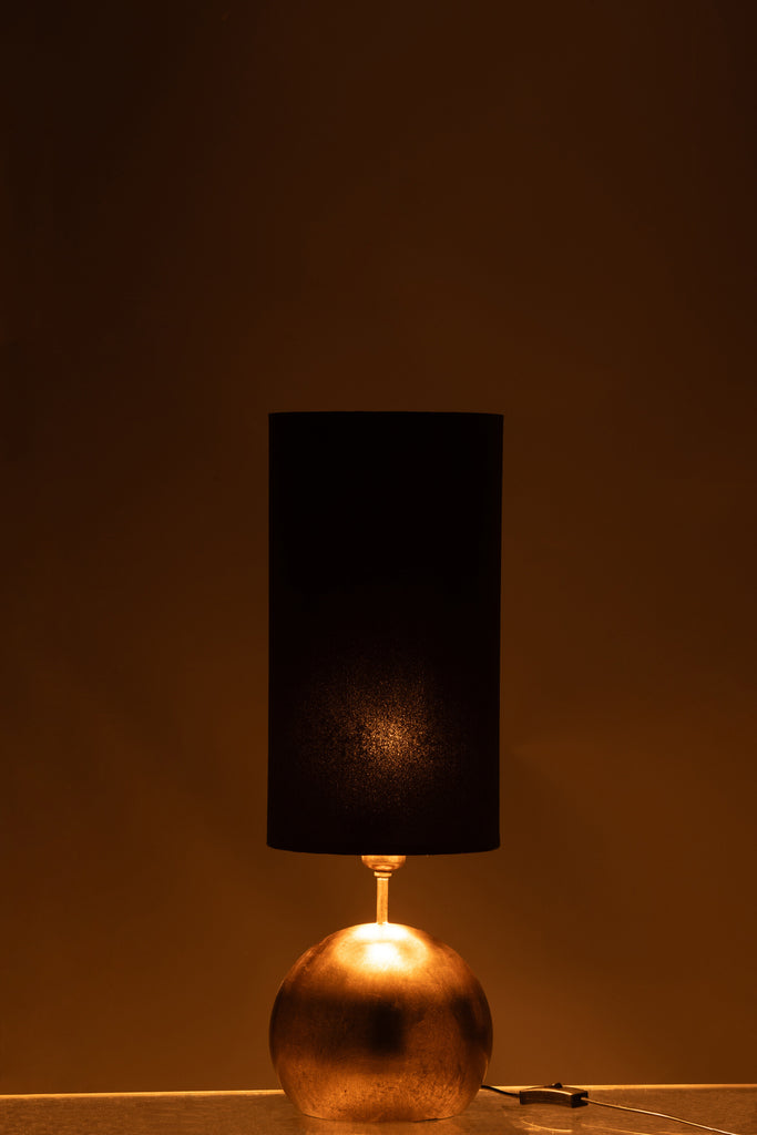 Lamp Bal IJzer/Fluweel Goud/Zwart